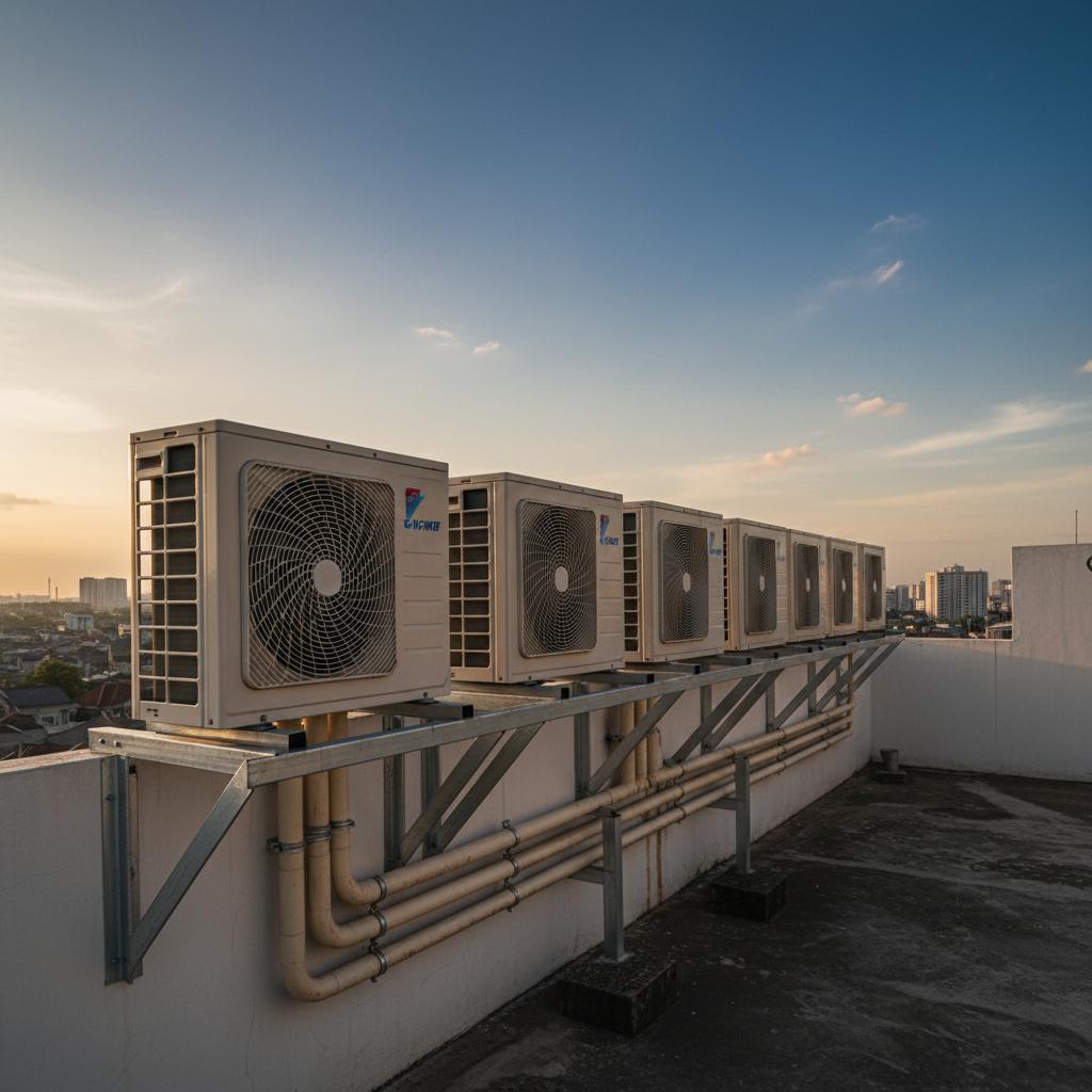 Pemasangan outdoor unit